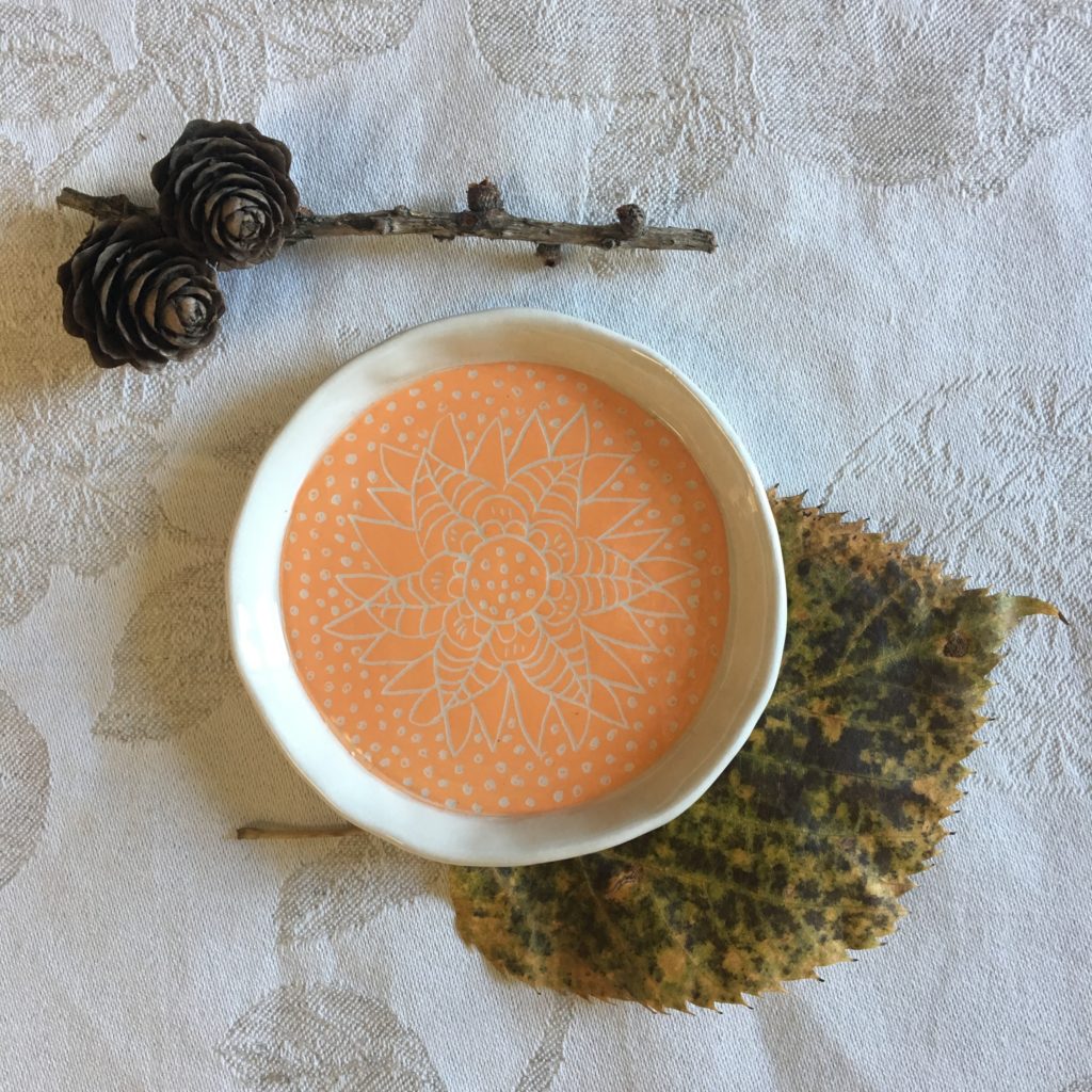 piatto mandala arancione