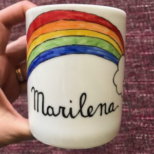 Mug personalizzata con arcobaleno